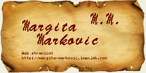 Margita Marković vizit kartica